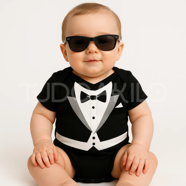 Body Bebê Temático Mêsversário • Kit 2 Peças  tudoakilo