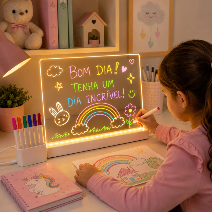 Quadro Mágico Led Neon Infantil  tudoakilo
