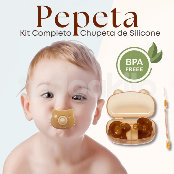 Kit Chupeta Silicone • Pepeta