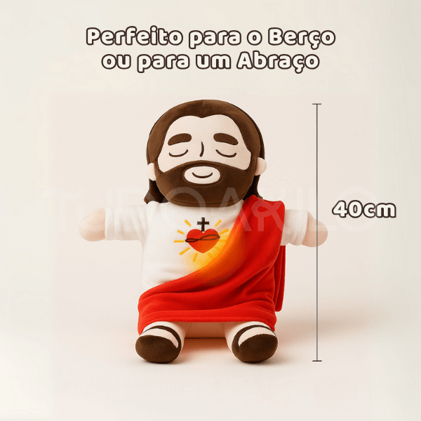 Pelúcia Menino Jesus que Respira e Acalma a Alma - tudoakilo