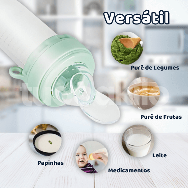 Kit Colher Dosadora e Porta-frutinha de Silicone • Pappatuti  tudoakilo