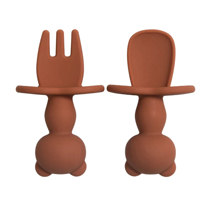 Kit Talheres Silicone Com Limitador - tudoakilo