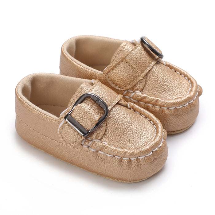 Sapatinho de Bebê Antiderrapante Mocassim Fivela cor marrom
