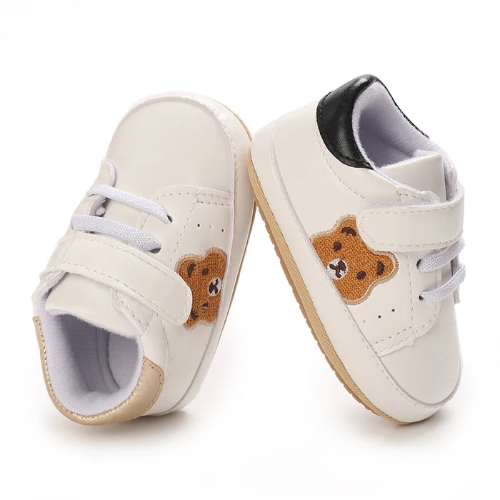 Sapatinho de Bebê Antiderrapante Urso, vista lateral