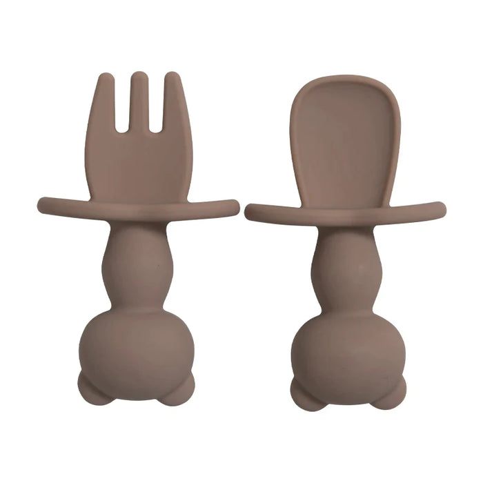 Kit Talheres Silicone Com Limitador - tudoakilo