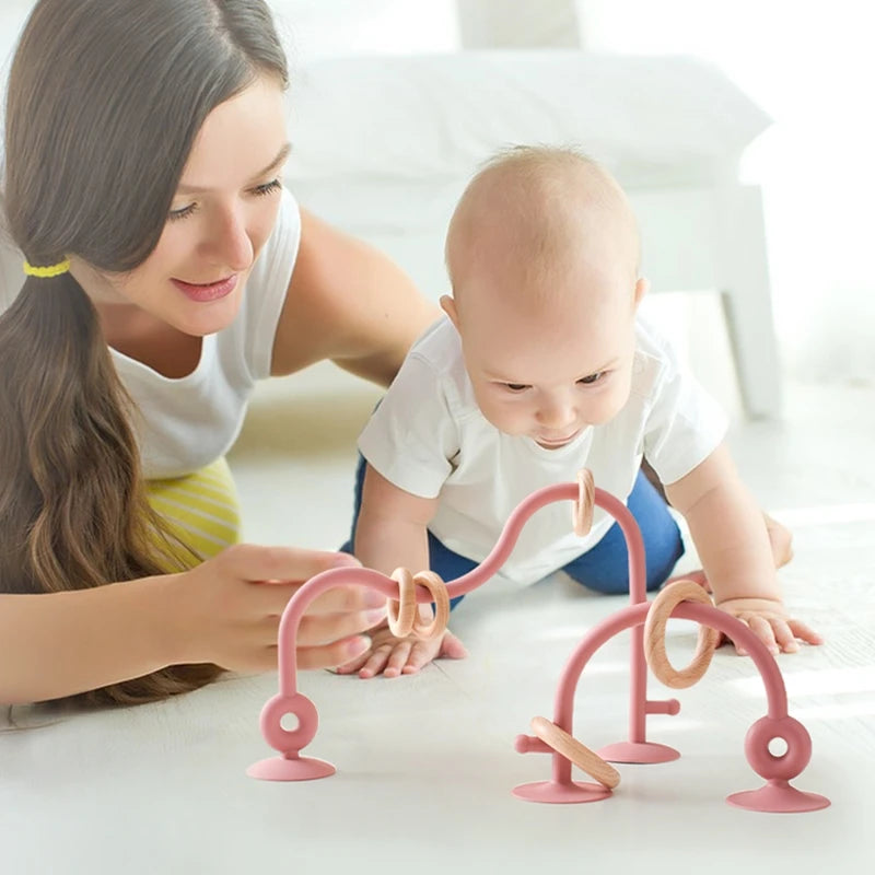 Brinquedo Mordedor de Silicone Labirinto para Cadeirão