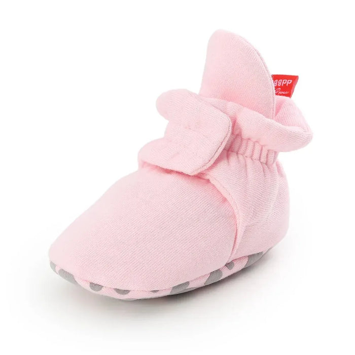 Botinha Pantufa de Bebê Estrelinha cor rosa, detalhe da estampa
