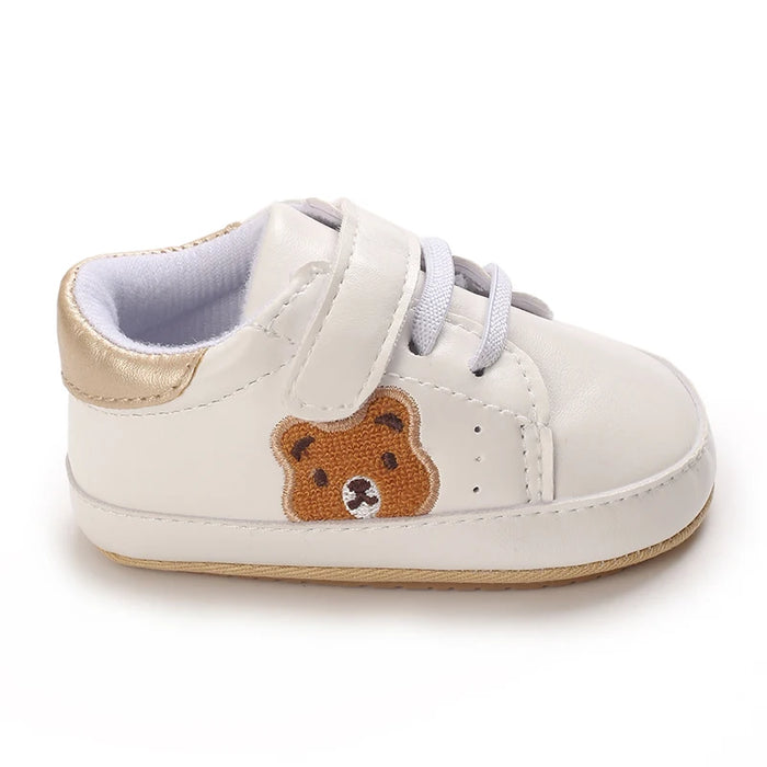 Sapatinho de Bebê Antiderrapante Urso, detalhe da sola antiderrapante