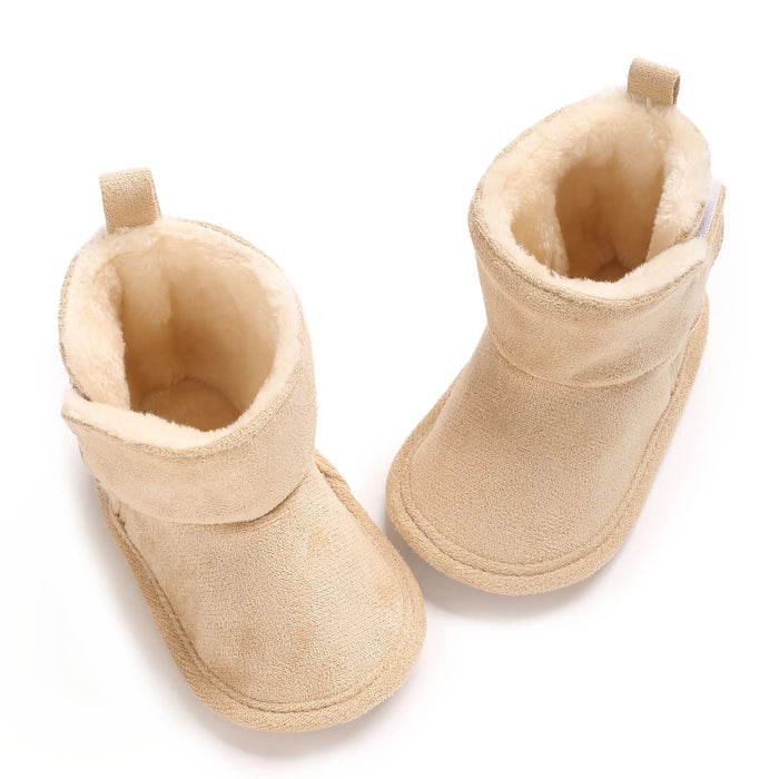 Botinha de Bebê Quentinha Pelúcia Montanha cor creme