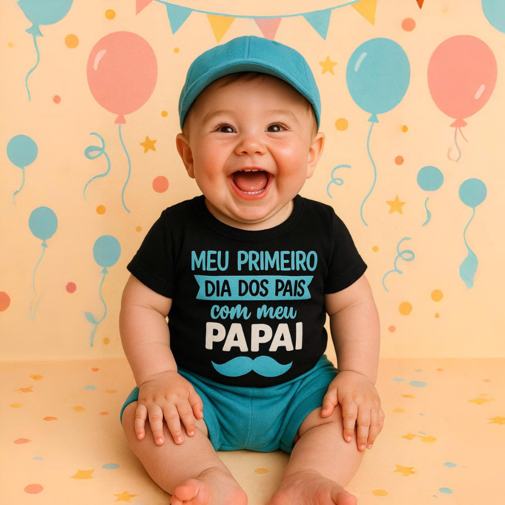 Body Bebê Temático Dia dos Pais • Kit 3 Peças  tudoakilo