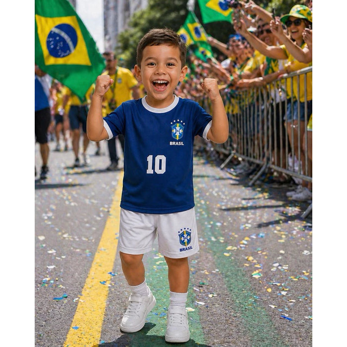 Conjunto Brasil Copa Infantil Criança Menino  Dry fit 2 ao 12 Anos.  tudoakilo