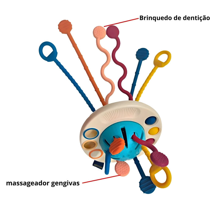 Brinquedo Sensorial para Dentição Polvinho - tudoakilo
