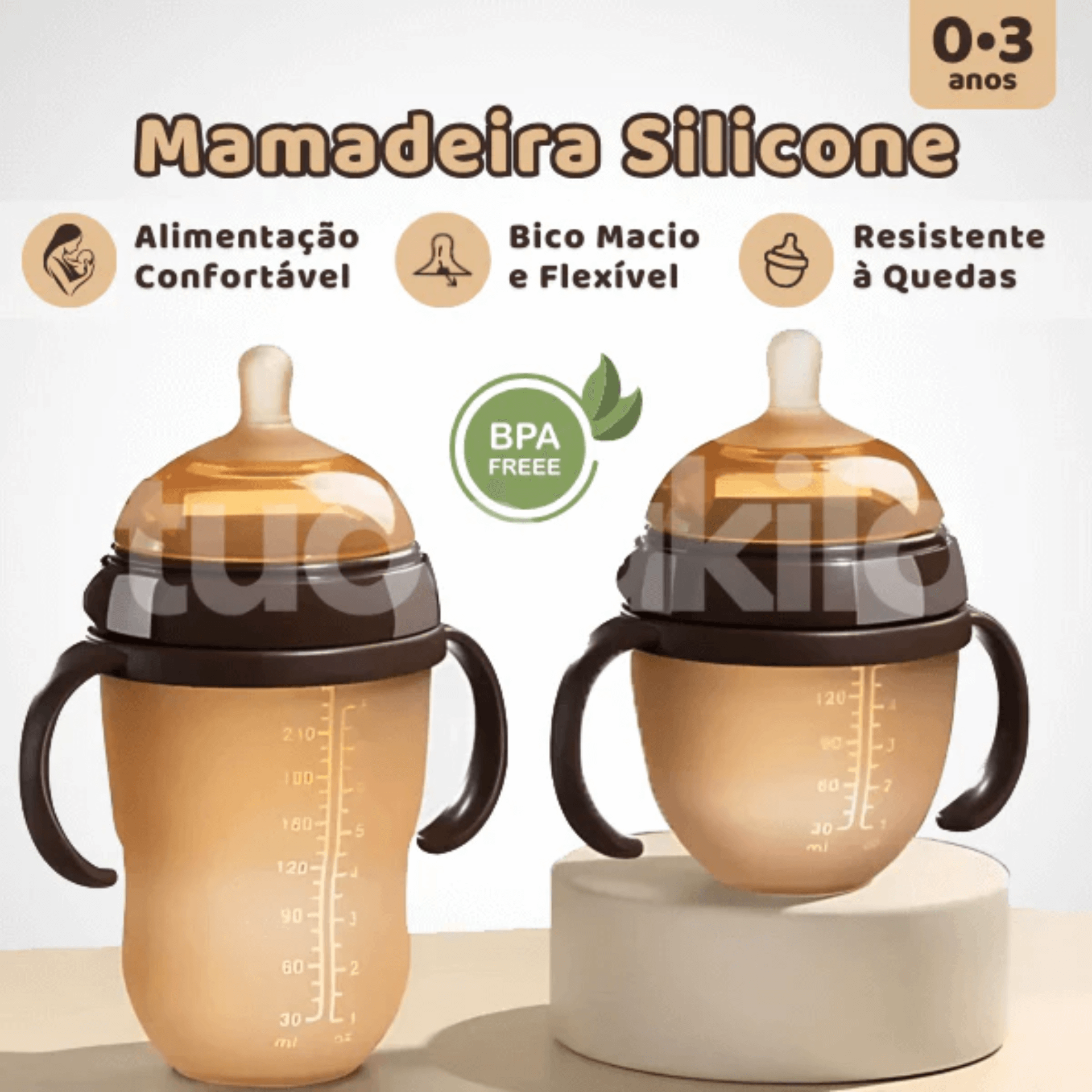 Mamadeira 100% de Silicone • Livre de BPA