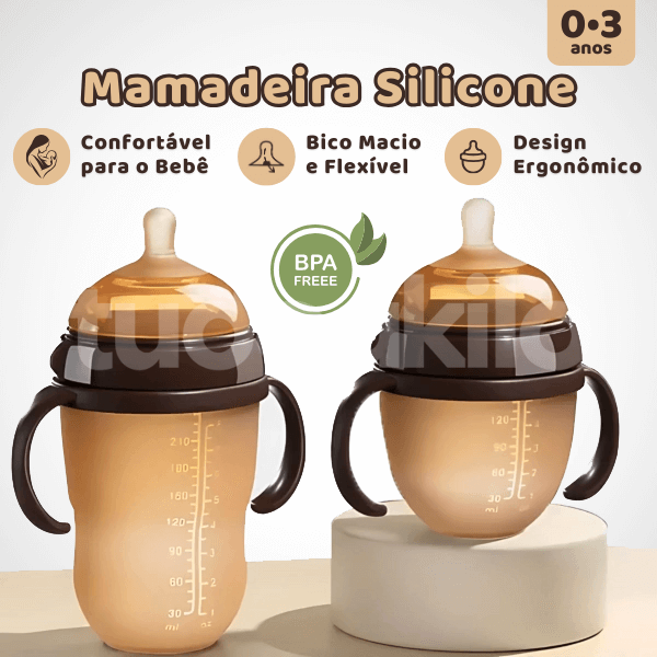 Mamadeira 100% de Silicone • Livre de BPA